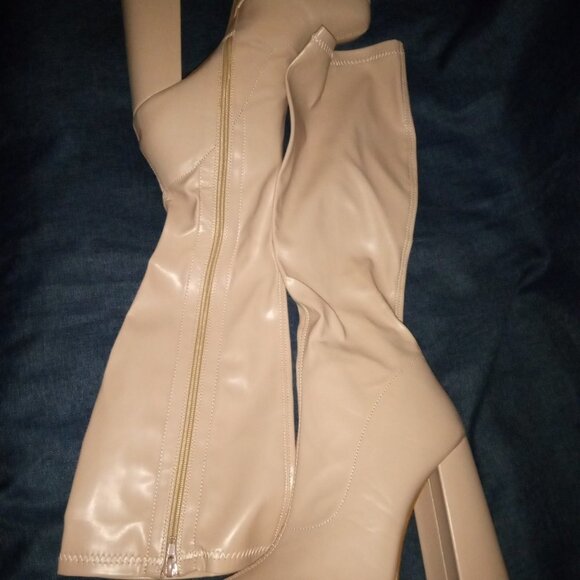 LILIANA  " READY FOR THE WORLD " PLATFORM HEEL BOOTS - Nude (BRAND NEW !!!) - Picture 7 of 7